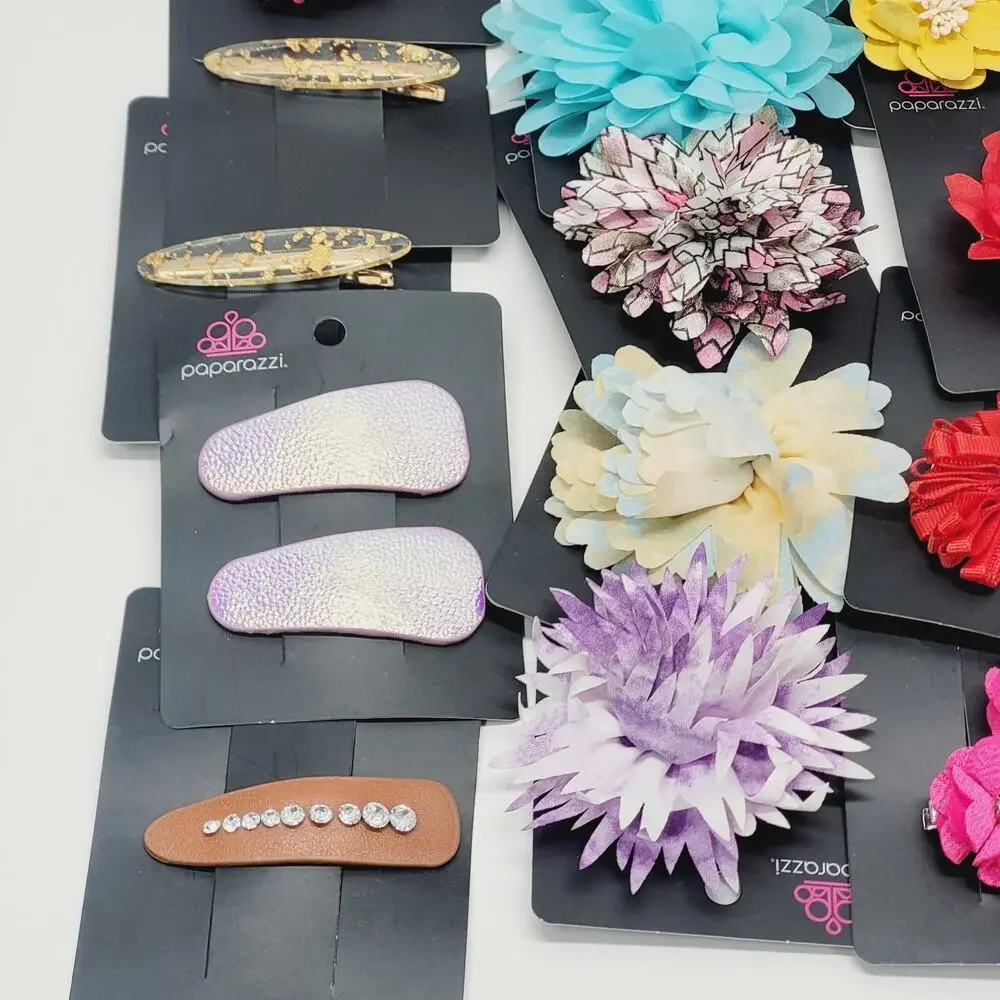 Paparazzi Mixed Hair Clips Lot of 31 New Variety of Colors And Styles - Picture 7 of 7